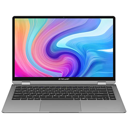 TECLAST Ordenador Portátil F6 Plus 13.3 Pulgadas con Pantalla Táctil Convertible, 8GB RAM 256GB SSD, Intel N4100 Windows 10, USB3.0, Bluetooth, Mirco HDMI, 38000mWh