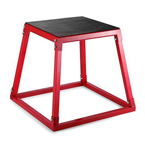 Tecmaqui Cajón de Salto para Fitness 12''/18''/24'' Caja Pliométrica para Entrenamiento de Salto Plyo Box Banco de Salto para Crossfit (12''/30.5cm)