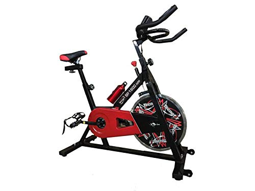 TECNOFIT Indoor Cycle SP 1800 con volante de inercia de 20 kg Bluetooth App I Console Kinomap