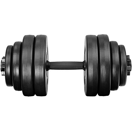 TecTake 2X Mancuerna con Pesas | Forro de plástico | Superficie de Agarre estriada para un Agarre Seguro | -Varios Modelos- (30 kg | no. 402587) TecTake 2X Mancuerna con Pesas | Forro de plástico | Superficie de Agarre estriada para un Agarre Seguro | -Varios Modelos- (30 kg | no. 402587)