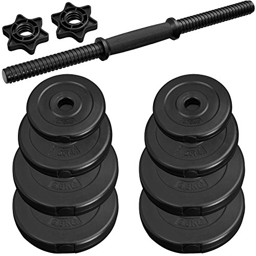 TecTake 2X Mancuerna con Pesas | Forro de plástico | Superficie de Agarre estriada para un Agarre Seguro | -Varios Modelos- (30 kg | no. 402587) TecTake 2X Mancuerna con Pesas | Forro de plástico | Superficie de Agarre estriada para un Agarre Seguro | -Varios Modelos- (30 kg | no. 402587)