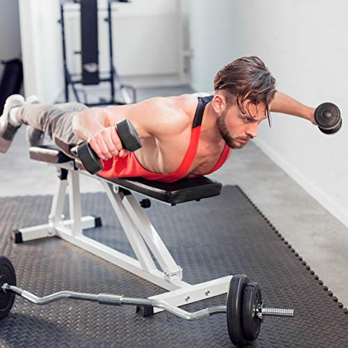 TecTake Banco de musculación Ajustable inclinación | Respaldo y Asiento Regulable TecTake Banco de musculación Ajustable inclinación | Respaldo y Asiento Regulable