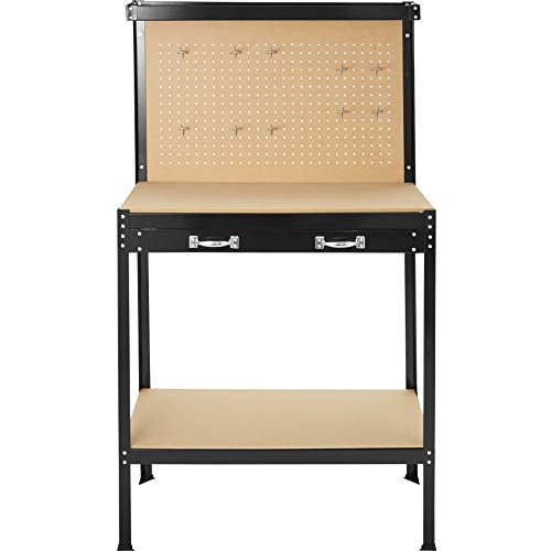 TecTake Banco de trabajoMesa de trabajo para taller bricolaje pared herramientas cajón - varias tamaños (Typ 2 | 81 x 41 x 145 cm | 402749) TecTake Banco de trabajoMesa de trabajo para taller bricolaje pared herramientas cajón - varias tamaños (Typ 2 | 81 x 41 x 145 cm | 402749)