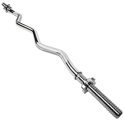 TecTake Barra Curl Z Barra Curva Curvada de haltera Pesas SZ 120cm | Ø 30mm | 7kg TecTake Barra Curl Z Barra Curva Curvada de haltera Pesas SZ 120cm | Ø 30mm | 7kg