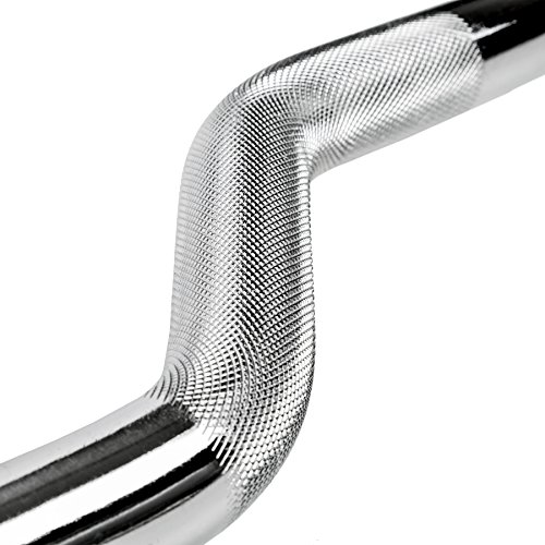 TecTake Barra Curl Z Barra Curva Curvada de haltera Pesas SZ 120cm | Ø 30mm | 7kg TecTake Barra Curl Z Barra Curva Curvada de haltera Pesas SZ 120cm | Ø 30mm | 7kg