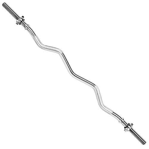 TecTake Barra Curl Z Barra Curva Curvada de haltera Pesas SZ 120cm | Ø 30mm | 7kg TecTake Barra Curl Z Barra Curva Curvada de haltera Pesas SZ 120cm | Ø 30mm | 7kg
