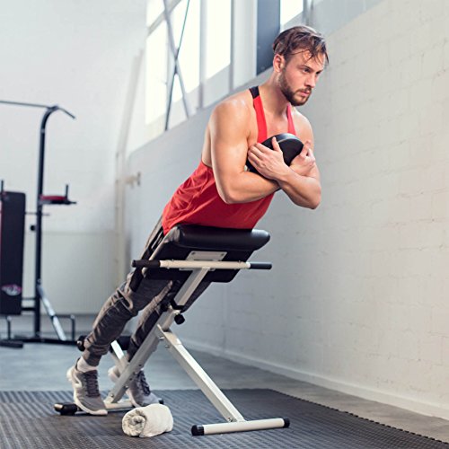 TecTake Entrenamiento de Espalda Abdominal Banco máquina Abdominales | Acolchado Ajustable en Altura en 5 Posiciones TecTake Entrenamiento de Espalda Abdominal Banco máquina Abdominales | Acolchado Ajustable en Altura en 5 Posiciones