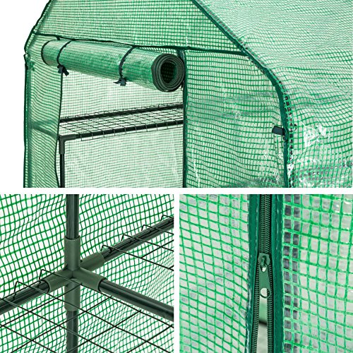TecTake Invernadero de jardín vivero casero Plantas Cultivos - Varios Modelos - (143x143x195cm | No. 401860) TecTake Invernadero de jardín vivero casero Plantas Cultivos - Varios Modelos - (143x143x195cm | No. 401860)