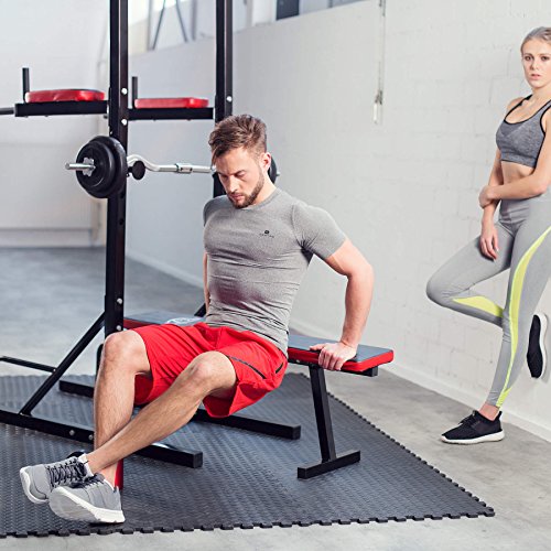 TecTake Multiestación Maquina de musculación Aparato Dip Banco Barra de dominadas Dimensiones: 180 x 95 x 210 cm TecTake Multiestación Maquina de musculación Aparato Dip Banco Barra de dominadas Dimensiones: 180 x 95 x 210 cm