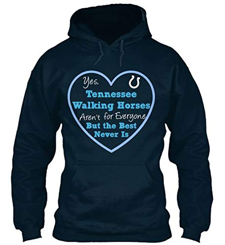 Teespring - Sudadera con capucha para caballos andadores de Tennessee Standard College – 100% algodón Azul azul marino 42