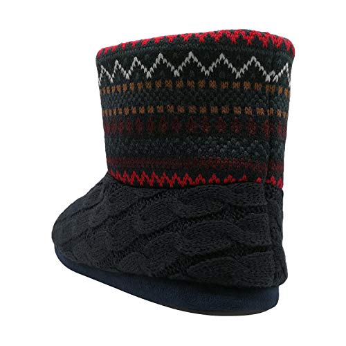 Tejer Lana Hombre Cálido Tirador Interior Botas/Botines De Espuma De Memoria Acogedora Suela De Goma Antideslizante Tejer Lana Hombre Cálido Tirador Interior Botas/Botines De Espuma De Memoria Acogedora Suela De Goma Antideslizante