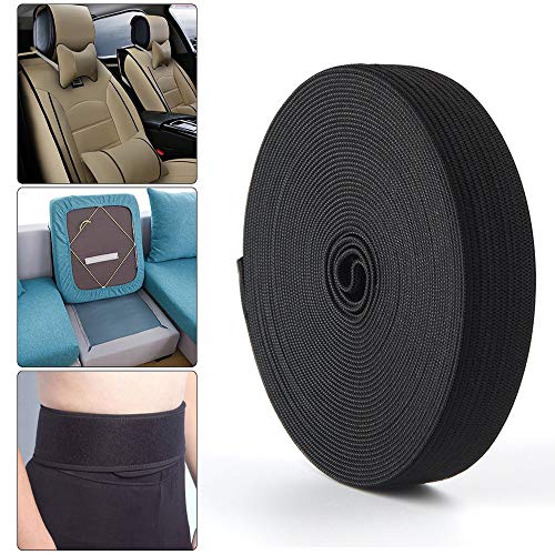 Tejido elástico de Costura, Cintas de Coser, Banda Elástica de Punto Elástico Pesado 2 cm * 40 m Gran Elasticidad (Negro) Tejido elástico de Costura, Cintas de Coser, Banda Elástica de Punto Elástico Pesado 2 cm * 40 m Gran Elasticidad (Negro)