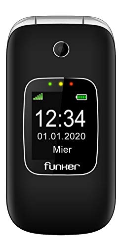 Teléfono Móvil Funker C85 Easy Comfort Negro con Tapa para Personas Mayores con Botón SOS Base Cargadora Negro Teléfono Móvil Funker C85 Easy Comfort Negro con Tapa para Personas Mayores con Botón SOS Base Cargadora Negro