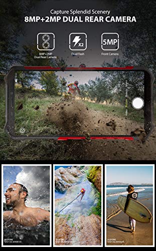 teléfono moviles Resistentes(2019), Ulefone Armor X3 con Modo Submarino, Android 9.0 5.5 ”IP68 Impermeable móvil Trabajo, Dual SIM, 2GB + 32GB, 5000mAh Batería, Desbloqueo Facial GPS Negro