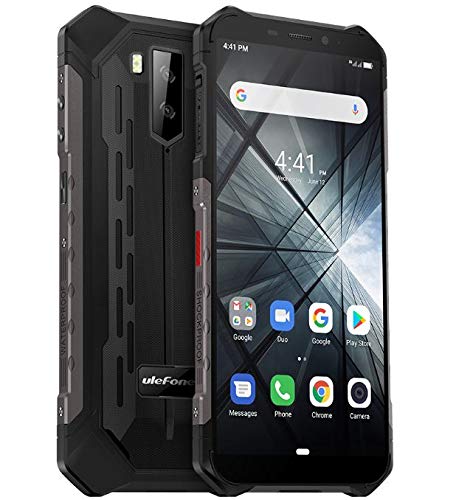 teléfono moviles Resistentes(2019), Ulefone Armor X3 con Modo Submarino, Android 9.0 5.5 ”IP68 Impermeable móvil Trabajo, Dual SIM, 2GB + 32GB, 5000mAh Batería, Desbloqueo Facial GPS Negro