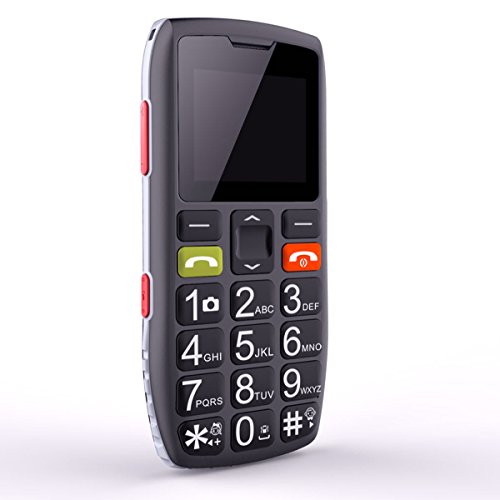 Teléfonos móviles para Mayores con Teclas Grandes, Artfone C1 Senior, fácil de Usar Celular para Ancianos con botón SOS, Cámara, Negro Teléfonos móviles para Mayores con Teclas Grandes, Artfone C1 Senior, fácil de Usar Celular para Ancianos con botón SOS, Cámara, Negro
