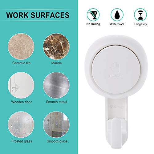 Teletrogy Ganchos ventosa Resistente Sin Taladro 4 Piezas, Colgador Ventosa Super Fuerte 5KG, Perchero Ganchos para Colgar Llaves Abrigos Ropa Bolsos Ducha Teletrogy Ganchos ventosa Resistente Sin Taladro 4 Piezas, Colgador Ventosa Super Fuerte 5KG, Perchero Ganchos para Colgar Llaves Abrigos Ropa Bolsos Ducha