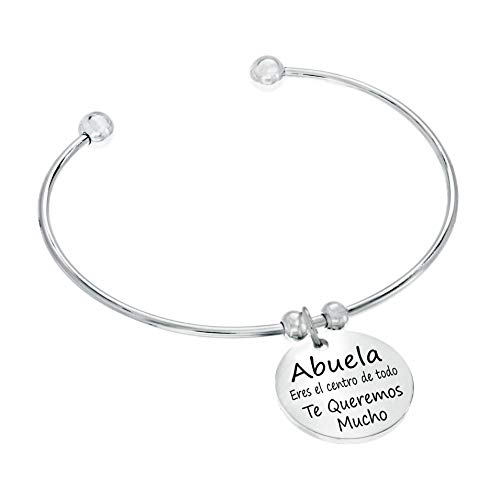 TEMPUS FUGIT. Regalo para la Abuela. Pulsera Equilibrio de Cuatro Bolas de Acero Inoxidable Antialérgico Inalterable, con Mensaje TEMPUS FUGIT. Regalo para la Abuela. Pulsera Equilibrio de Cuatro Bolas de Acero Inoxidable Antialérgico Inalterable, con Mensaje