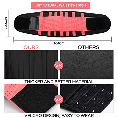 Tencoz Faja Deportiva Waisttrainer, Fajas Reductoras Adelgazantes Cinturón Abdominal Cinturón para el Sudor Mujer Cintura Entrenador Cintura Cinturón de Adjustable para Deporte Fitness (Rosa) Tencoz Faja Deportiva Waisttrainer, Fajas Reductoras Adelgazantes Cinturón Abdominal Cinturón para el Sudor Mujer Cintura Entrenador Cintura Cinturón de Adjustable para Deporte Fitness (Rosa)