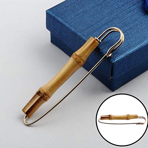 TENDYCOCO Pin de Seguridad Vintage Bambú Suéter Broche Breastpin Clip Bisutería Unisex 3pcs TENDYCOCO Pin de Seguridad Vintage Bambú Suéter Broche Breastpin Clip Bisutería Unisex 3pcs