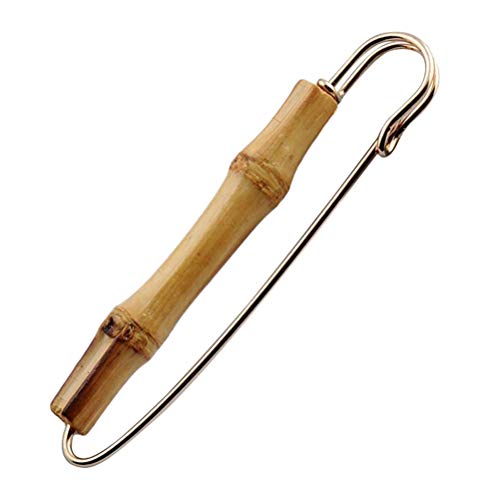 TENDYCOCO Pin de Seguridad Vintage Bambú Suéter Broche Breastpin Clip Bisutería Unisex 3pcs