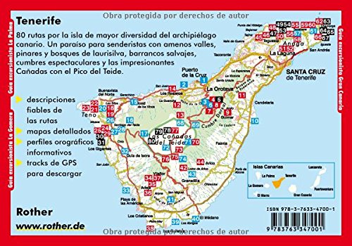 Tenerife, 80 excursiones en castellano. 4º edicion 2016. Rother. (GUIA EXCURSIONI)