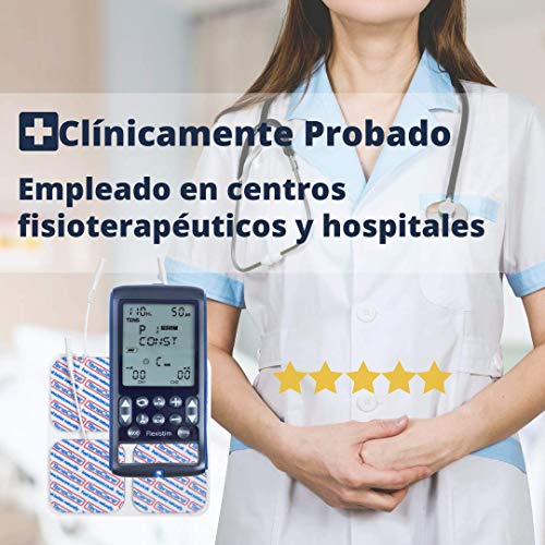 TensCare Flexistim - Electroestimulador Completo con 4 terapias: EMS, Tens, Ift y Microcorriente. Dispositivo pequeño Pero potente, con mas de 50 programas TensCare Flexistim - Electroestimulador Completo con 4 terapias: EMS, Tens, Ift y Microcorriente. Dispositivo pequeño Pero potente, con mas de 50 programas