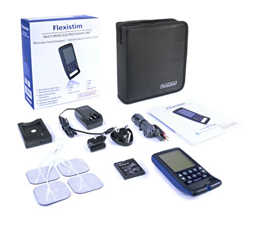 TensCare Flexistim - Electroestimulador Completo con 4 terapias: EMS, Tens, Ift y Microcorriente. Dispositivo pequeño Pero potente, con mas de 50 programas