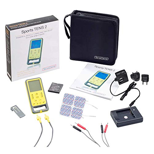 TensCare Sports TENS - Electroestimulador muscular. Programas predeterminados TENS, EMS y para masaje y programas manuales. Alivio del dolor, tonificación y relajación musculares.