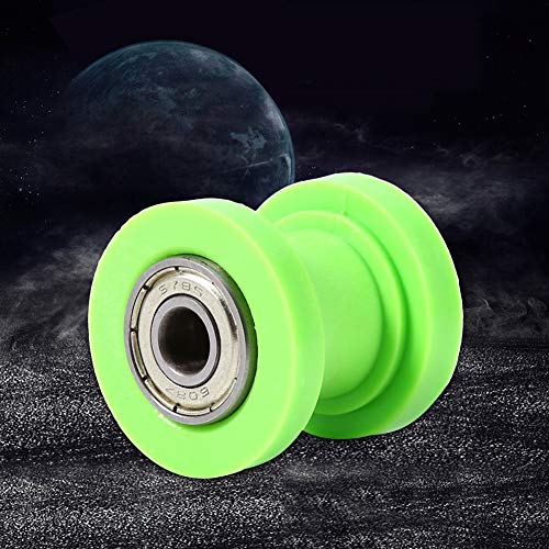 Tensor de polea universal, 10mm, tensor deslizante, guía de rueda para motocicleta Pit Dirt Mini Bike Atv(Verde)