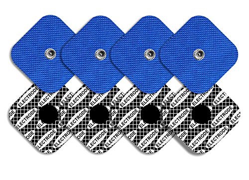 TENSPAD SILVER 8 electrodos con patrón de Plata para Compex, 50 x 50 mm con Conector Snap TENSPAD SILVER 8 electrodos con patrón de Plata para Compex, 50 x 50 mm con Conector Snap