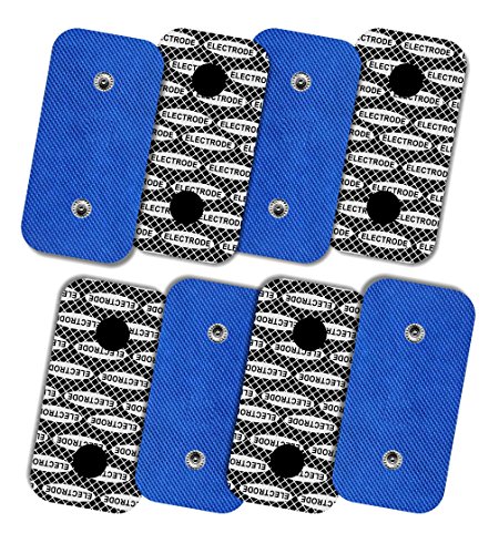 TENSPAD SILVER 8 electrodos con patrón de Plata para Compex, 50x100mm con 2 Snaps TENSPAD SILVER 8 electrodos con patrón de Plata para Compex, 50x100mm con 2 Snaps