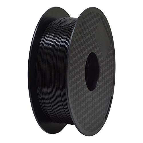 TEQStone ABS filamento 1.75 mm 1 kg para impresoras 3D y bolígrafos 3D en paquete de vacío (Negro), 1