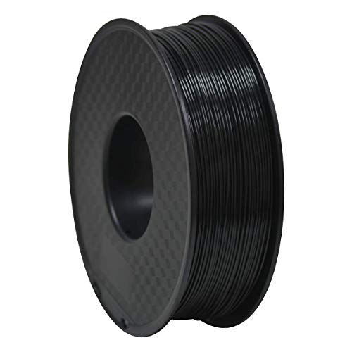 TEQStone ABS filamento 1.75 mm 1 kg para impresoras 3D y bolígrafos 3D en paquete de vacío (Negro), 1