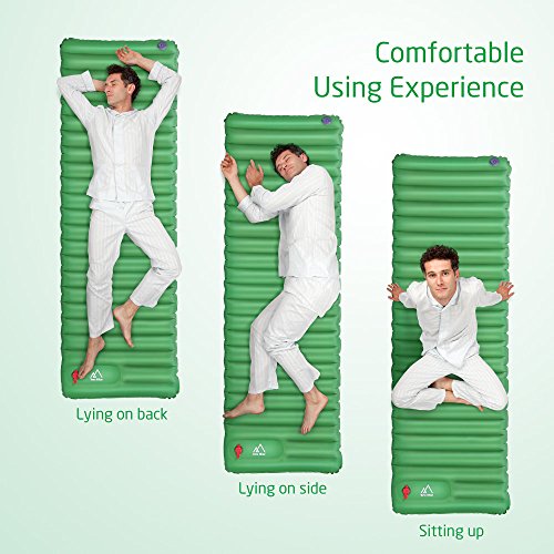 Terra Hiker Impermeable colchoneta Inflable de Campamento para Actividades al Aire Libre, Verde Oscuro Terra Hiker Impermeable colchoneta Inflable de Campamento para Actividades al Aire Libre, Verde Oscuro