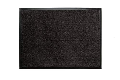 Tesar - Felpudo Norton resistente Entrada a casa | Alfombra Exterior para Puerta entrada casa, Impermeable, Lavable, acolchado, antideslizante, Pasillo, Cocina, Dormitorio (Negro, 40 x 60 cm)