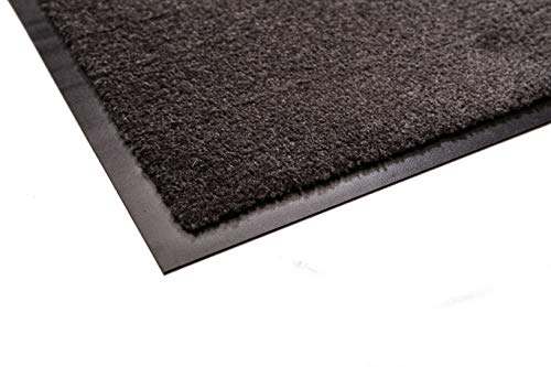 Tesar - Felpudo Norton resistente Entrada a casa | Alfombra Exterior para Puerta entrada casa, Impermeable, Lavable, acolchado, antideslizante, Pasillo, Cocina, Dormitorio (Negro, 40 x 60 cm)