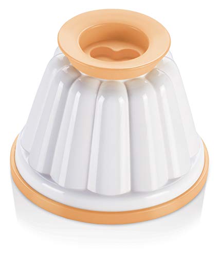 Tescoma 630590 Juego de 4 flaneras onduladas, De plástico, Color Blanco, Amarillo Tescoma 630590 Juego de 4 flaneras onduladas, De plástico, Color Blanco, Amarillo