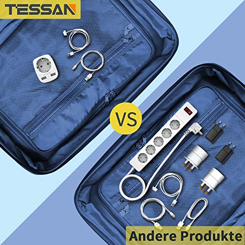 TESSAN Adaptador Enchufe Ingles UK Inglaterra Adaptador de Viaje con 2 USB (2.4A), Español 2 Patas Europa hacia 3 Patas Reino Unido RU para Irlanda Escocia Britanico Maldivas(Tipo G) Blanco TESSAN Adaptador Enchufe Ingles UK Inglaterra Adaptador de Viaje con 2 USB (2.4A), Español 2 Patas Europa hacia 3 Patas Reino Unido RU para Irlanda Escocia Britanico Maldivas(Tipo G) Blanco