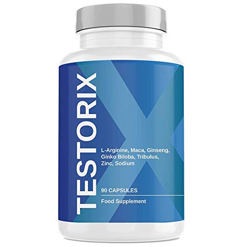 Testorix | Contribuye al Mantenimiento de Niveles Normales de Testosterona | Fórmula con Zinc, Ginseng, Maca, L-arginina, Tribulus Terrestris y Ginkgo Biloba | 90 Cápsulas Vegetales Testorix | Contribuye al Mantenimiento de Niveles Normales de Testosterona | Fórmula con Zinc, Ginseng, Maca, L-arginina, Tribulus Terrestris y Ginkgo Biloba | 90 Cápsulas Vegetales