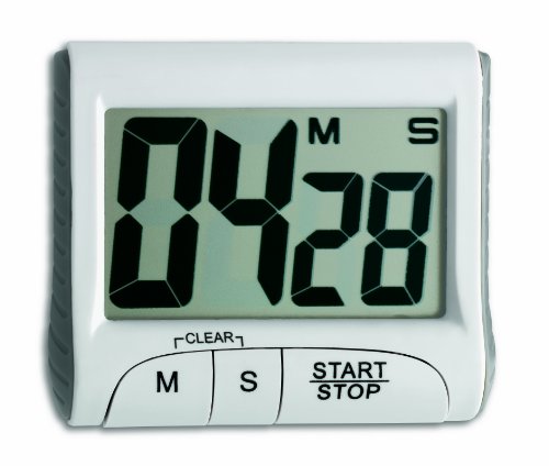 TFA 38.2021 - Cuentaminutos con cronómetro electrónico, Color Blanco TFA 38.2021 - Cuentaminutos con cronómetro electrónico, Color Blanco