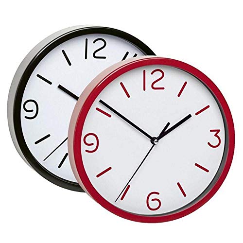 TFA Reloj de Pared electrónico Rojo de 200 mm