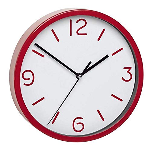 TFA Reloj de Pared electrónico Rojo de 200 mm