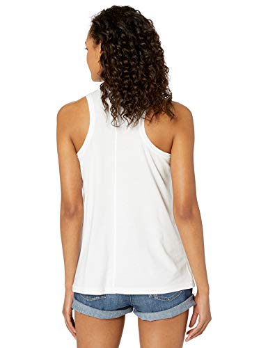 The Drop Lauren Camiseta sin mangas con escote redondo y espalda nadadora para Mujer, Blanco, M