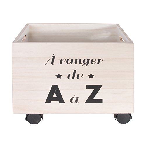 THE HOME DECO FACTORY hd4683.almacenaje con roulettes, 2.pcs, madera, 40 x 29 x 31,50 cm, Beige/Negro THE HOME DECO FACTORY hd4683.almacenaje con roulettes, 2.pcs, madera, 40 x 29 x 31,50 cm, Beige/Negro