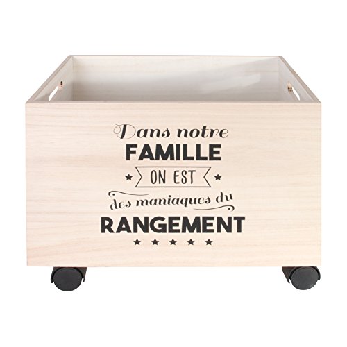 THE HOME DECO FACTORY hd4683.almacenaje con roulettes, 2.pcs, madera, 40 x 29 x 31,50 cm, Beige/Negro THE HOME DECO FACTORY hd4683.almacenaje con roulettes, 2.pcs, madera, 40 x 29 x 31,50 cm, Beige/Negro