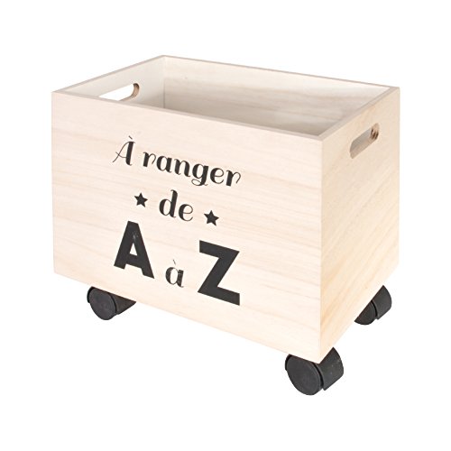 THE HOME DECO FACTORY hd4683.almacenaje con roulettes, 2.pcs, madera, 40 x 29 x 31,50 cm, Beige/Negro THE HOME DECO FACTORY hd4683.almacenaje con roulettes, 2.pcs, madera, 40 x 29 x 31,50 cm, Beige/Negro