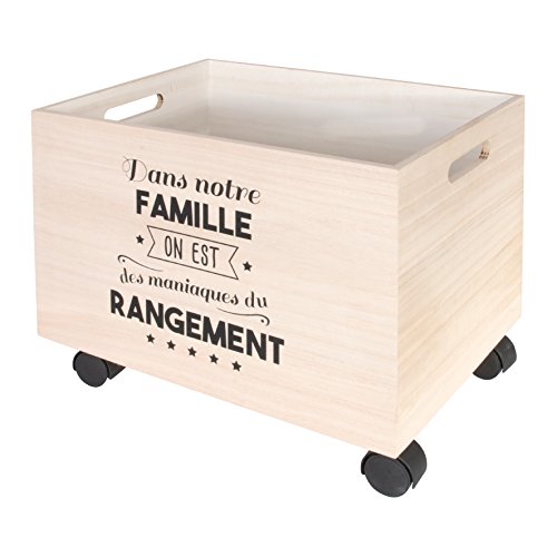 THE HOME DECO FACTORY hd4683.almacenaje con roulettes, 2.pcs, madera, 40 x 29 x 31,50 cm, Beige/Negro THE HOME DECO FACTORY hd4683.almacenaje con roulettes, 2.pcs, madera, 40 x 29 x 31,50 cm, Beige/Negro