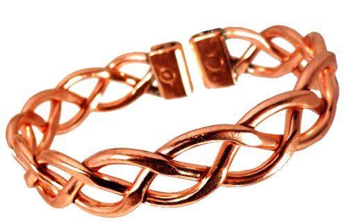 The Online Bazaar Mujer Pesado Diseño Entrelazado Magnético Cobre Pulsera y Cubiertos Efecto magnético cobre Anillo con Presentación Caja De Regalo - Medium Ring Size: 19-21mm The Online Bazaar Mujer Pesado Diseño Entrelazado Magnético Cobre Pulsera y Cubiertos Efecto magnético cobre Anillo con Presentación Caja De Regalo - Medium Ring Size: 19-21mm