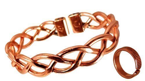 The Online Bazaar Mujer Pesado Diseño Entrelazado Magnético Cobre Pulsera y Cubiertos Efecto magnético cobre Anillo con Presentación Caja De Regalo - Medium Ring Size: 19-21mm The Online Bazaar Mujer Pesado Diseño Entrelazado Magnético Cobre Pulsera y Cubiertos Efecto magnético cobre Anillo con Presentación Caja De Regalo - Medium Ring Size: 19-21mm